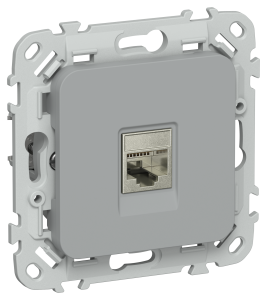 Розетка RJ45 кат.6 STP С/У Серый FLITE