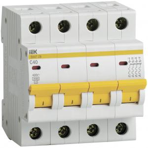 Автоматический выключатель 4р  40А ВА 47-29  ИЭК хар-ка С