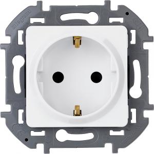 Розетка 2К+З - немецкий стандарт - 16 А - 250 В Белый Legrand INSPIRIA
