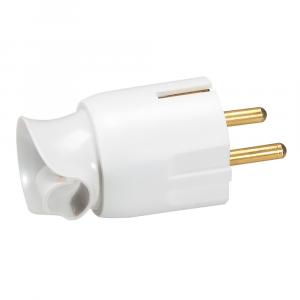 Вилка 2К+З с поворотным механизмом (50172) белая Legrand