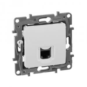 Розетка комп (RJ45) одинарная 5 кат. UTP Белая Legrand Etika
