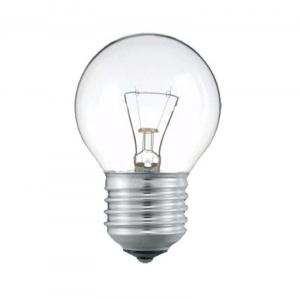 Лампа накаливания Р45  60WE27CL шар прозр PHILIPS