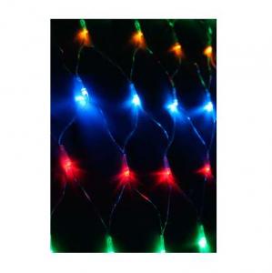 Гирлянда Сеть 240LED 1.8х1.7м с контроллером (разные режимы мигания) провод 3м IP20 мультиколор Космос