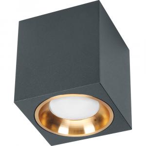 Светильник накладной под лампу  MR16 35W, 220V, GU10, черный, золото ML1754