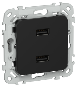 Розетка USB A+A 3,1А С/У Черный FLITE