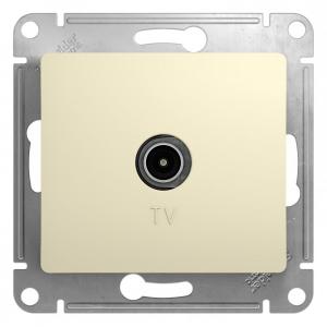 Розетка TV антенна С/У оконечная Бежевый Glossa