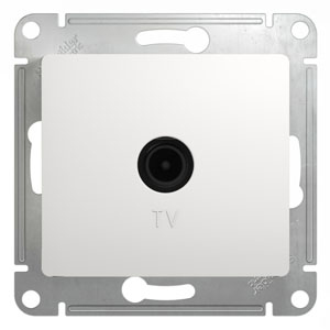 Розетка TV антенна С/У оконечная Белый Glossa