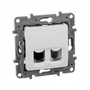 Розетка тел.+ комп. (RJ11+RJ45) 5 кат. UTP Белая Legrand Etika