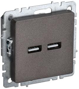 Розетка USB А+А 5В 3,1А С/У Бронза Brite