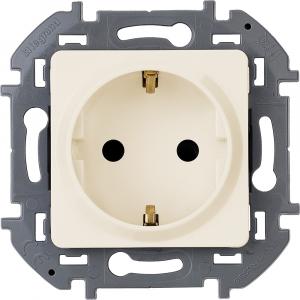 Розетка 2К+З - немецкий стандарт - 16 А - 250 В Слоновая кость Legrand INSPIRIA