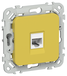 Розетка RJ45 кат.5Е UTP С/У Желтый Карри FLITE