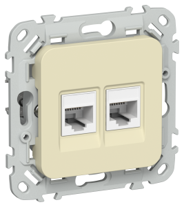 Розетка RJ45+RJ45 кат.6 UTP С/У Навахо FLITE