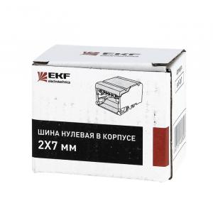 Шина "N" на DIN-рейку в корпусе 2х7 групп EKF