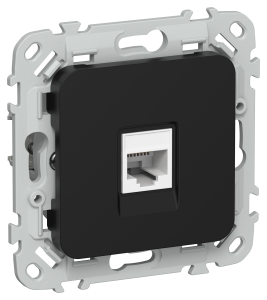 Розетка RJ45 кат.5Е UTP С/У Черный FLITE