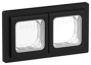 Рамка 2-я IP55 Черный FLITE