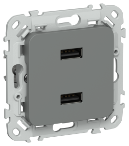 Розетка USB A+A 3,1А С/У Мокрый Асфальт FLITE