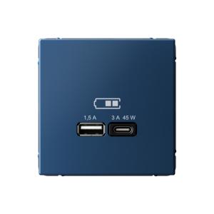 Розетка USB А+С (А7,5Вт+С45Вт) С/У Аквамарин ArtGallery
