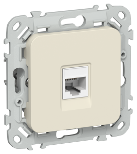 Розетка RJ45 кат.5Е UTP С/У Сливочный FLITE