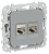 Розетка RJ45+RJ45 кат.5Е STP С/У Серый FLITE