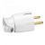 Вилка 2К+З с поворотным механизмом (50172) белая Legrand