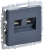 Розетка RJ45+RJ45 кат.6 С/У Маренго Brite