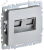 Розетка RJ45+RJ45 кат.5Е С/У Алюминий Brite