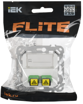 Розетка 2-м оптоволоконная Белый FLITE