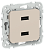 Розетка USB A+A 3,1А С/У Льняной FLITE