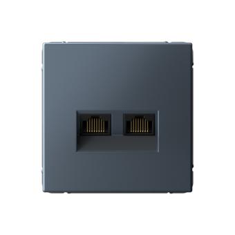 Розетка RJ45+RJ45 кат.6А С/У Грифель ArtGallery