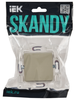 Выключатель 1-кл 10А С/У Бежевый Skandy