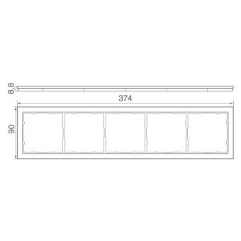Рамка 5-я Белое стекло R98 Glass Donel