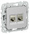 Розетка RJ45+RJ45 кат.6 STP С/У Алюминий FLITE