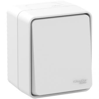 Переключатель 1-кл 10А О/У Белый AtlasDesign Profi54