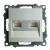 Розетка RJ45+RJ45 С/У Серебро Катрин