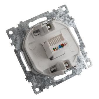Розетка RJ-45 С/У Серебро Катрин