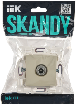 Розетка TV антенна С/У оконечная Бежевый Skandy
