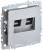 Розетка RJ45+RJ45 кат.5Е С/У Алюминий Brite