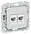 Розетка RJ45+RJ45 кат.5Е UTP С/У Жемчуг FLITE