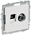 Розетка TV антенна + RJ45 кат.5E С/У Арктический Белый Brite