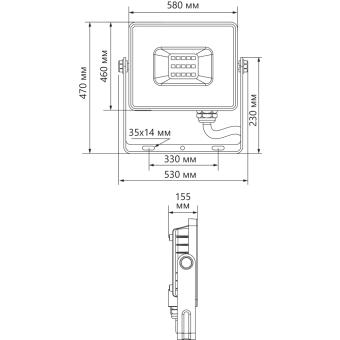 Прожектор сд LL-927  400W 6400K IP65 Feron