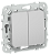 Переключатель 2-кл 10А С/У проходной кнопочный Алюминий FLITE